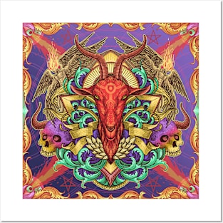 Red Goat Psychedelic Artwork Posters and Art